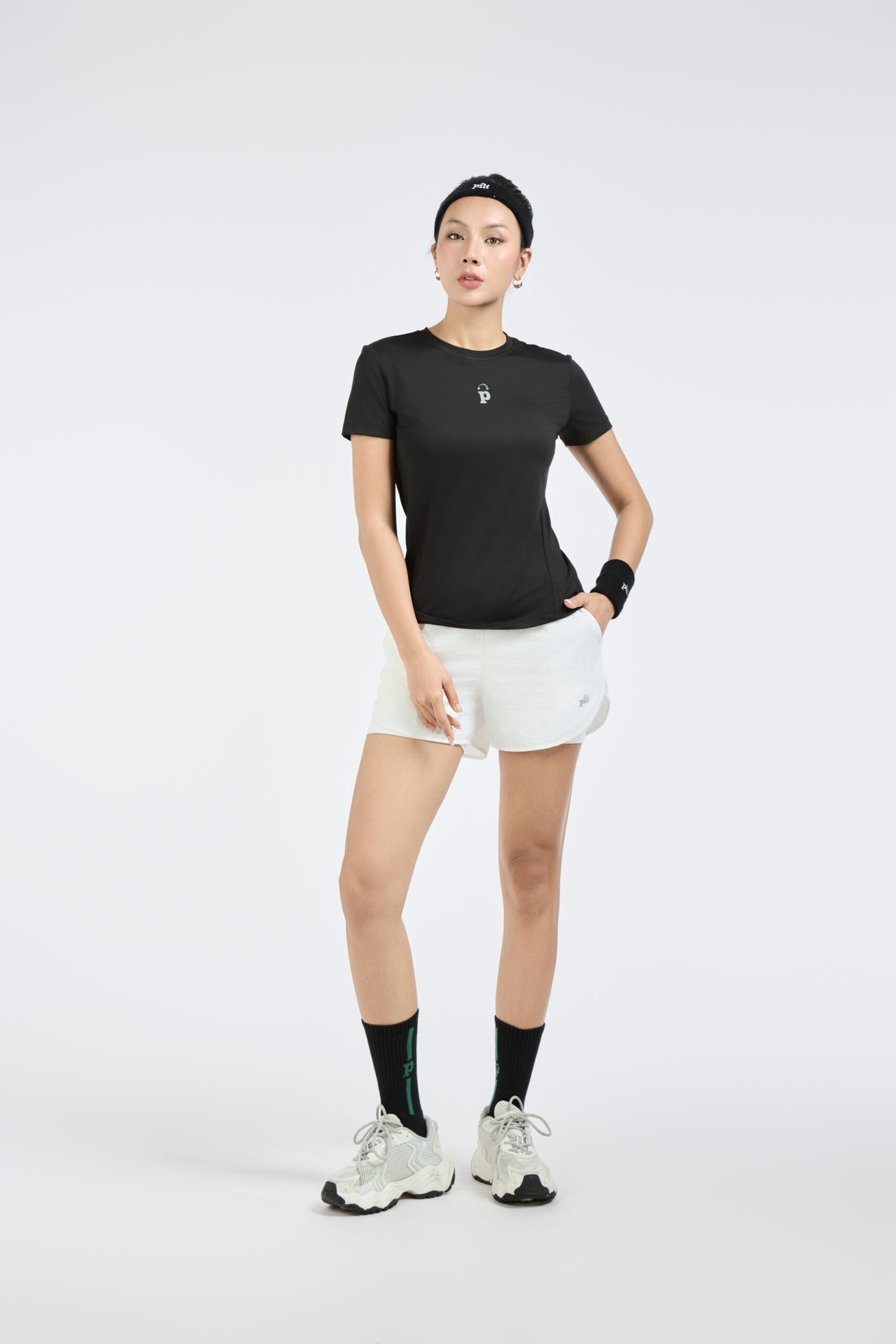 [PTS012WW25LNAVYS] Áo Tshirt nữ tay thường (xanh tím, S)