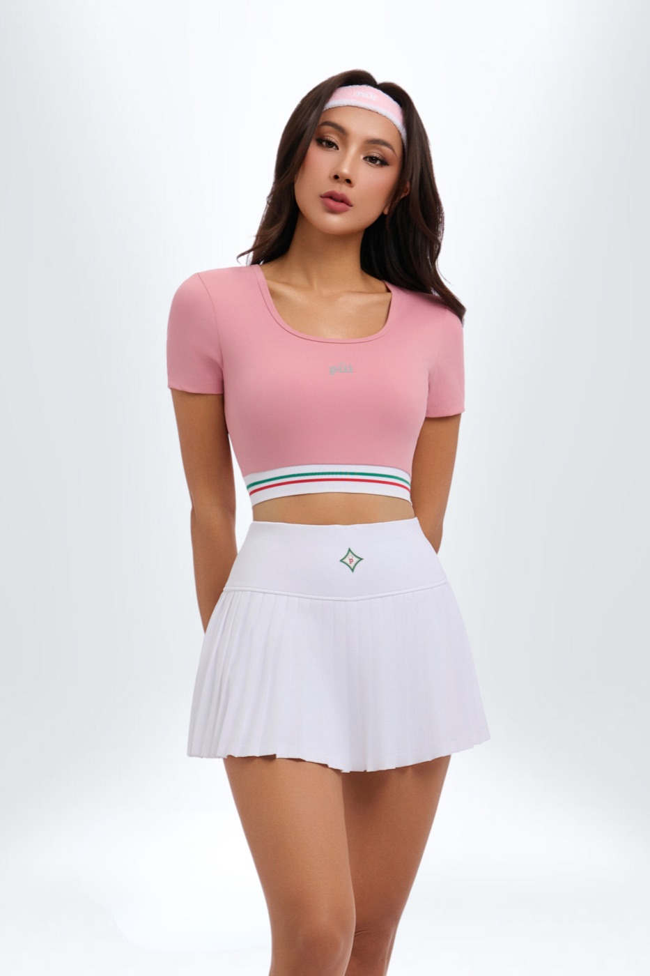 [PTTUP67WW25WHS] Tshirt croptop nữ solid (Trắng, S)