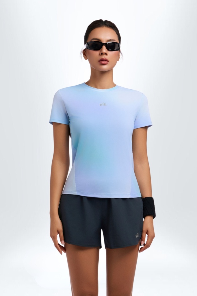 Tshirt nữ tay thường in ombre