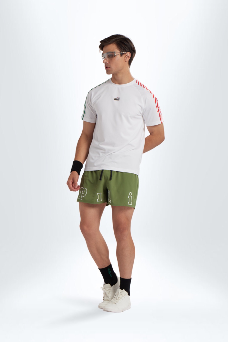 [PKP001TSMW24WHM] T-shirt nam in sọc vai (M)