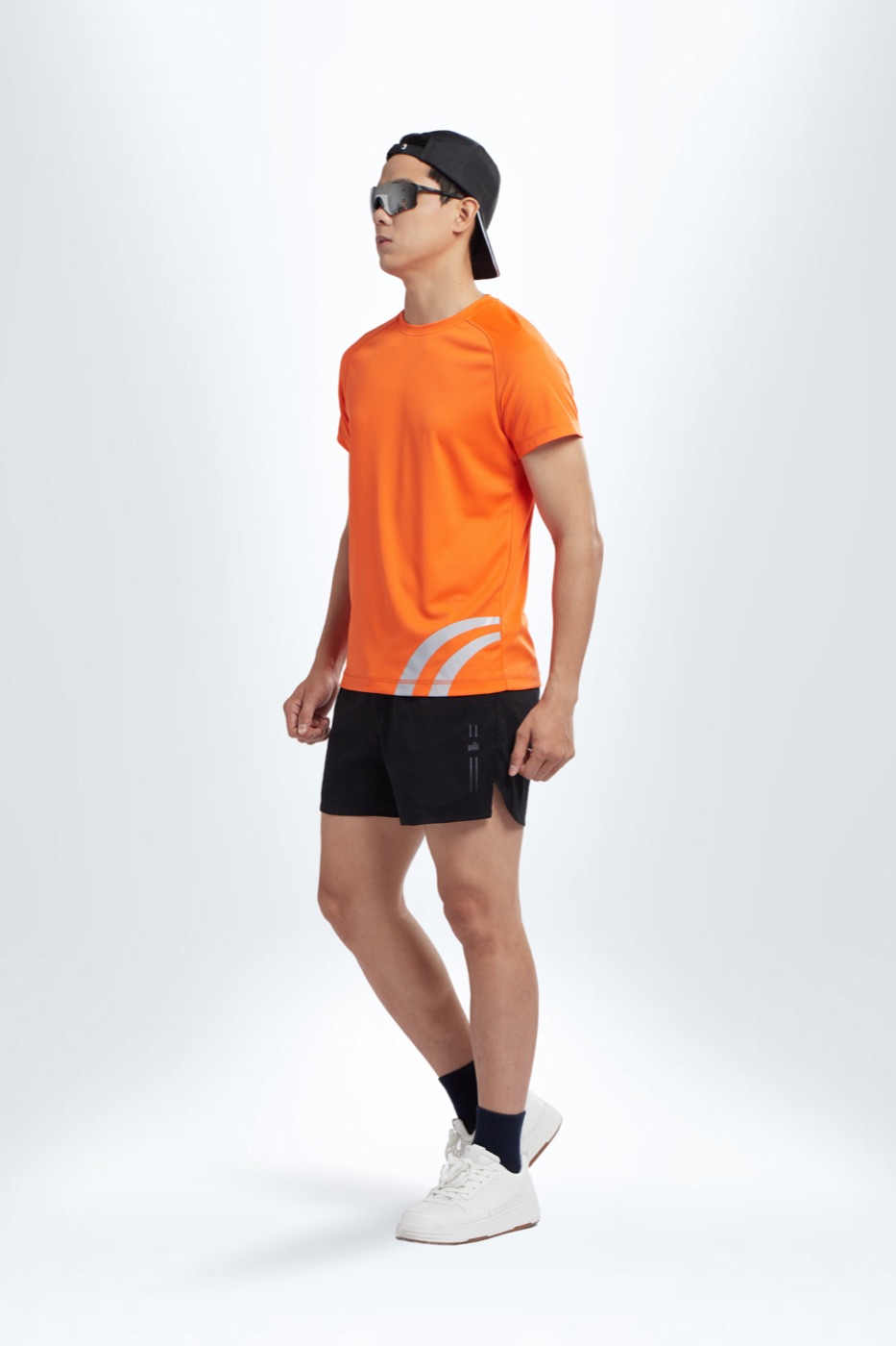 [PTS022MW24Y9S] T-shirt nam cổ tròn tay raglan (S)