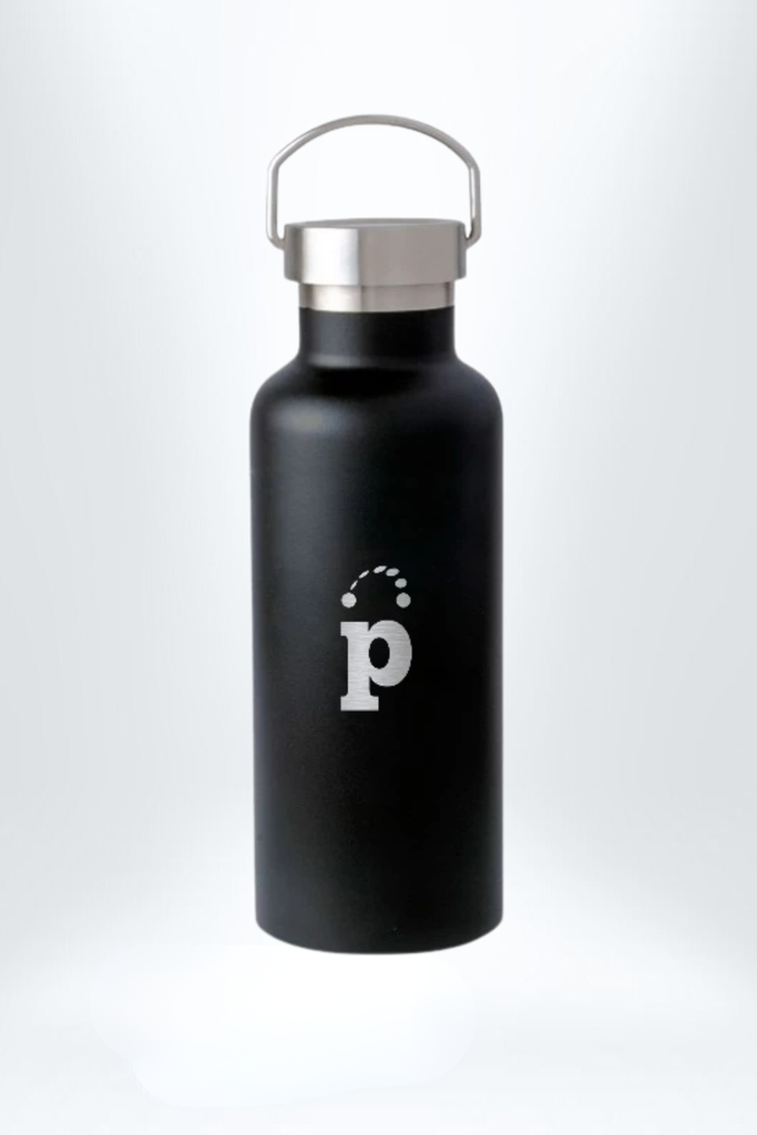 Bình nước Pili logo chữ P đen 500ml