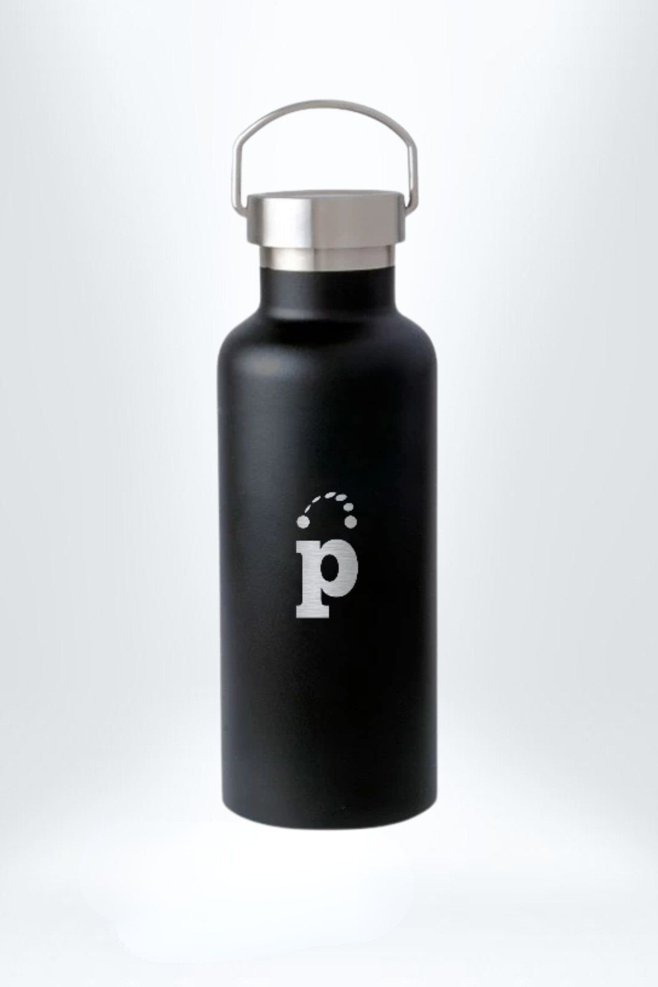 [TUPPW24BL500] Bình nước Pili logo chữ P đen 500ml